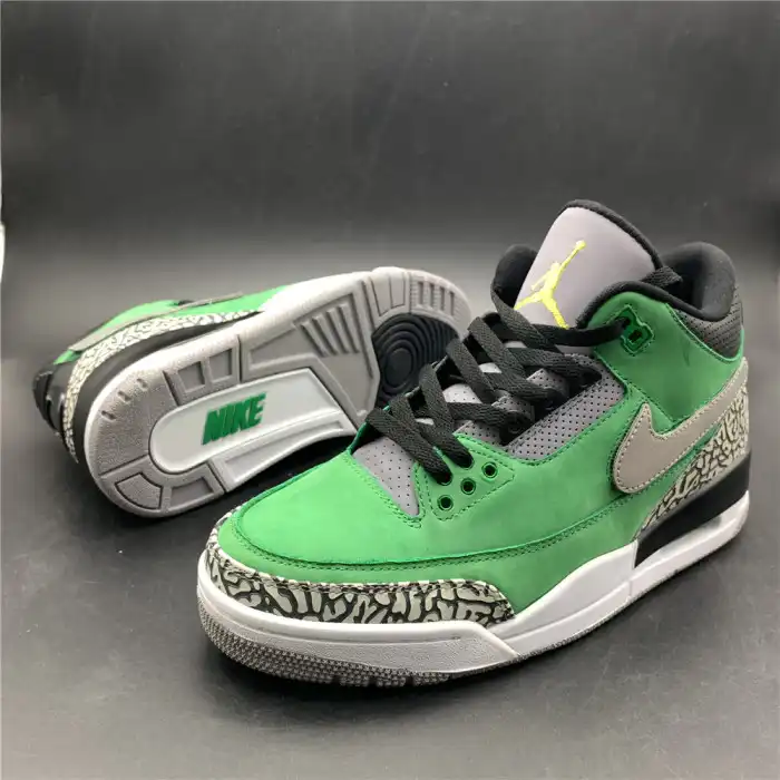 Replica HYPE Air Jordan 3 Retro Tinker Oregon Ducks PE shoes AJ3 867493