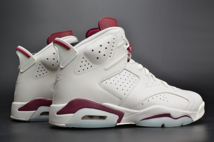 TB Air Jordan 6 Retro Maroon white 384664-116