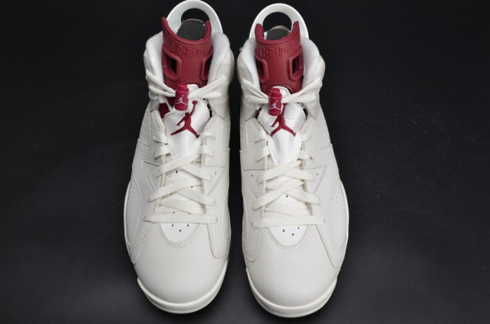 TB Air Jordan 6 Retro Maroon white 384664-116