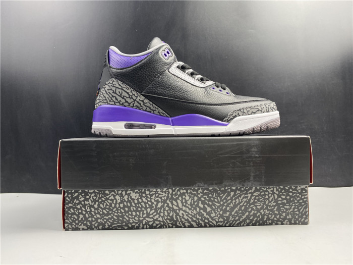 TB Air Jordan 3 Retro Black Court Purple CT8532 050