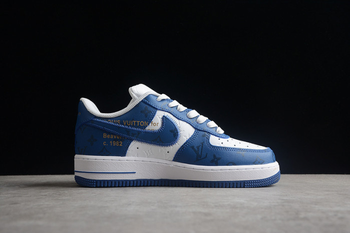 TB Louis Vuitton Nike Air Force 1 Low By Virgil Abloh White Royal