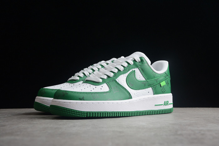 TB Louis Vuitton Nike Air Force 1 Low By Virgil Abloh White Green MS 0232