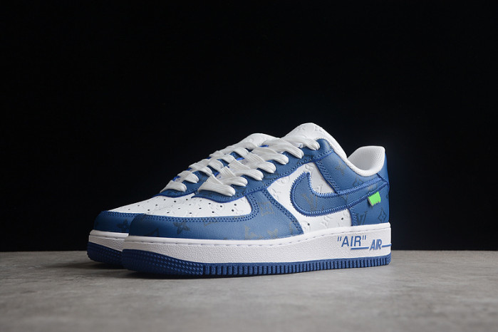 TB Louis Vuitton Nike Air Force 1 Low By Virgil Abloh White Royal