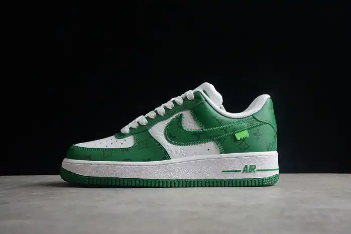 Husky Louis Vuitton Nike Air Force 1 Low By Virgil Abloh White Green MS 0232