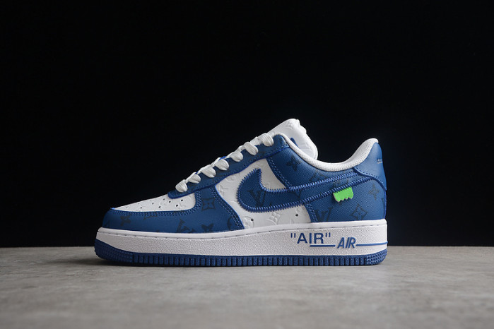 TB Louis Vuitton Nike Air Force 1 Low By Virgil Abloh White Royal