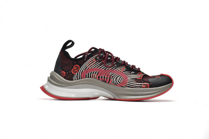 KICKWHO Gucc Run Sneakers Black Red