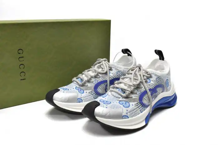 Cheap LY Gucc Run Sneakers White Blue