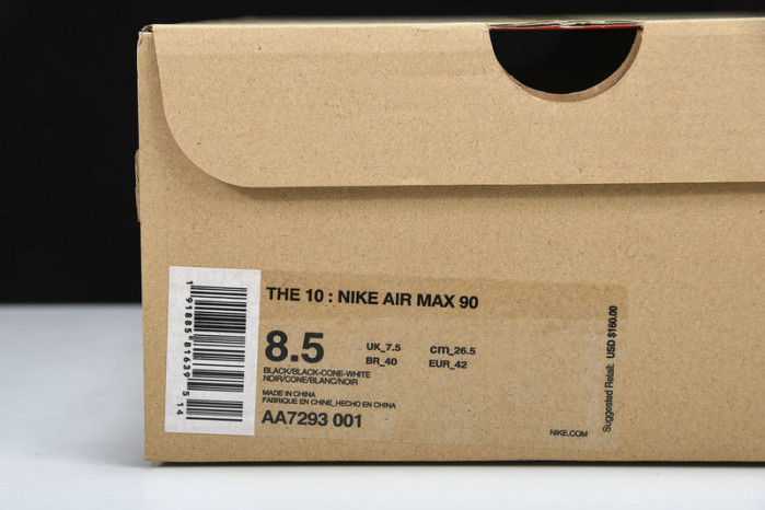 TB Nike Air Max 90 Off-White Black AA7293-001