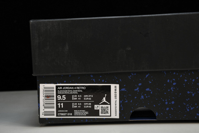 TB Jordan 4 Retro Black Game Royal CT8527-018