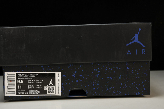 TB Jordan 4 Retro Black Game Royal CT8527-018