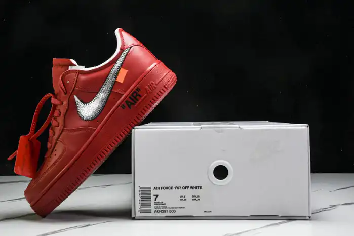 Bmlin Nike Air Force 1 Low Off-White Red AO4297-600