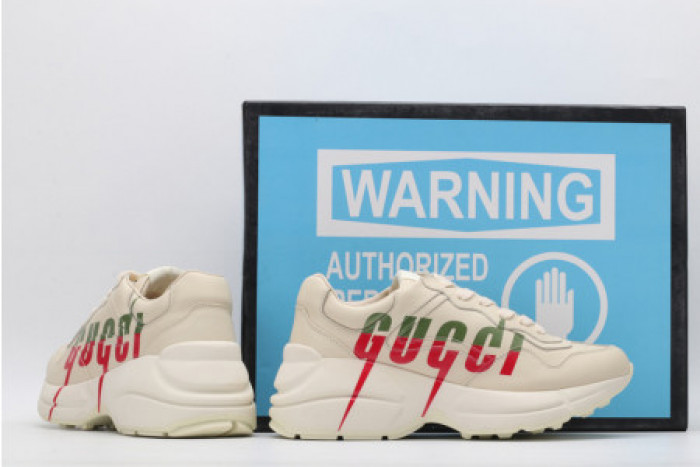 KICKWHO GUCC RHYTON LEATHER SNEAKER