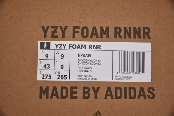 Bmlin Adidas Yeezy Foam RNNR Onyx HP8739