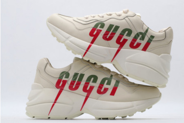 KICKWHO GUCC RHYTON LEATHER SNEAKER