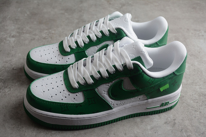 TB Louis Vuitton Nike Air Force 1 Low By Virgil Abloh White Green MS 0232