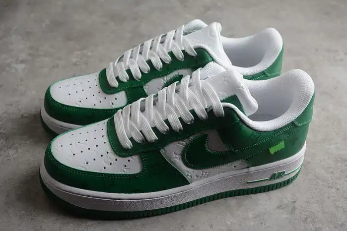 Bmlin Louis Vuitton Nike Air Force 1 Low By Virgil Abloh White Green MS 0232