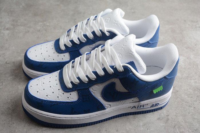 TB Louis Vuitton Nike Air Force 1 Low By Virgil Abloh White Royal