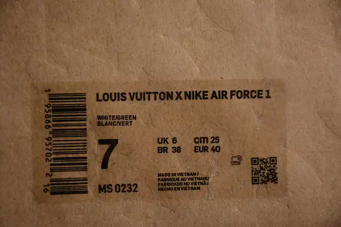 Bmlin Louis Vuitton Nike Air Force 1 Low By Virgil Abloh White Green MS 0232