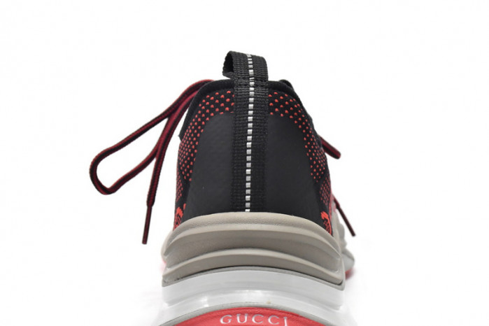 KICKWHO Gucc Run Sneakers Black Red