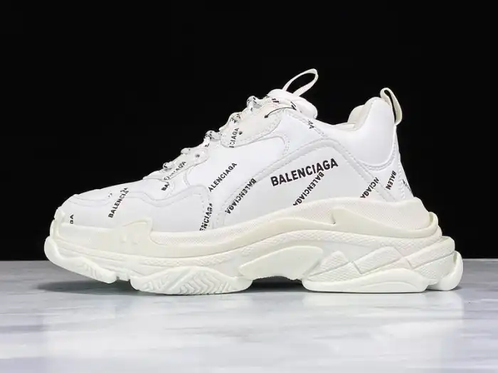 LY BLCG Triple S Allover Logo White 536737 W2FA1 9010