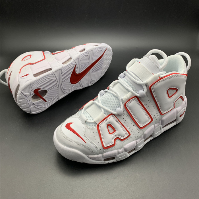 TB Nike Air More Uptempo White Varsity Red Outline 415082-108