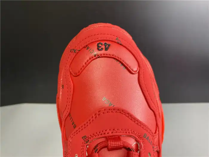 Cheap LY BLCG ALL OVER LOGO TRIPLE S SNEAKER RED 524039 W2FA1 7632