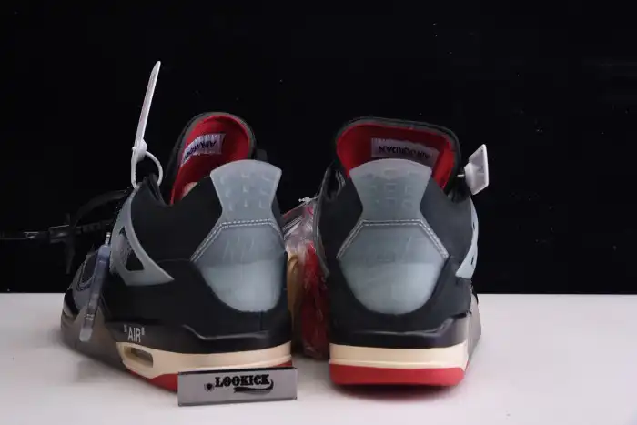 Bmlin Shoes Off White x Air Jordan 4 Retro Bred CV9388-001