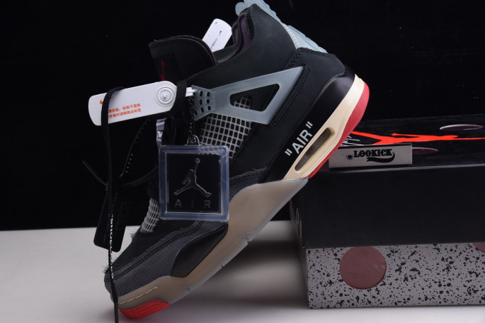 TB Off White x Air Jordan 4 Retro Bred CV9388-001