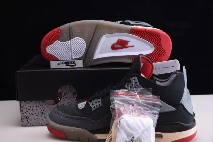 Cheap Off White x Air Jordan 4 Retro Bred CV9388-001