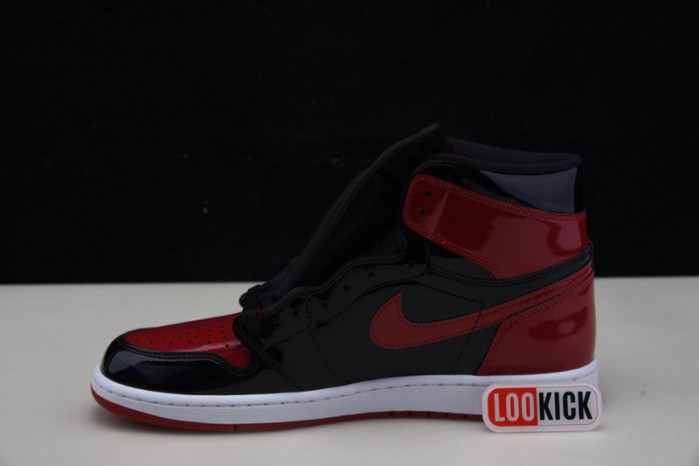 TB Air Jordan 1 High OG Bred Patent 555088-063