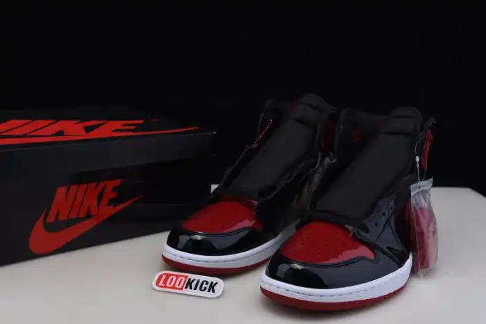 Bmlin Shoes Air Jordan 1 High OG Bred Patent 555088-063