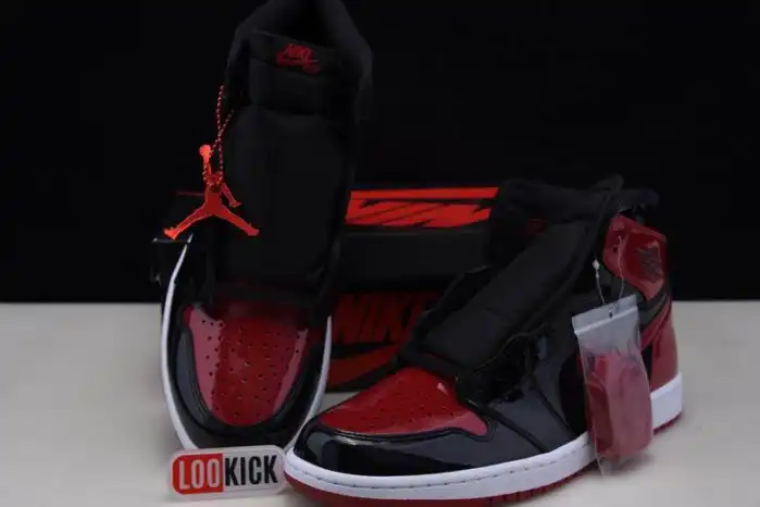 Bmlin Shoes Air Jordan 1 High OG Bred Patent 555088-063