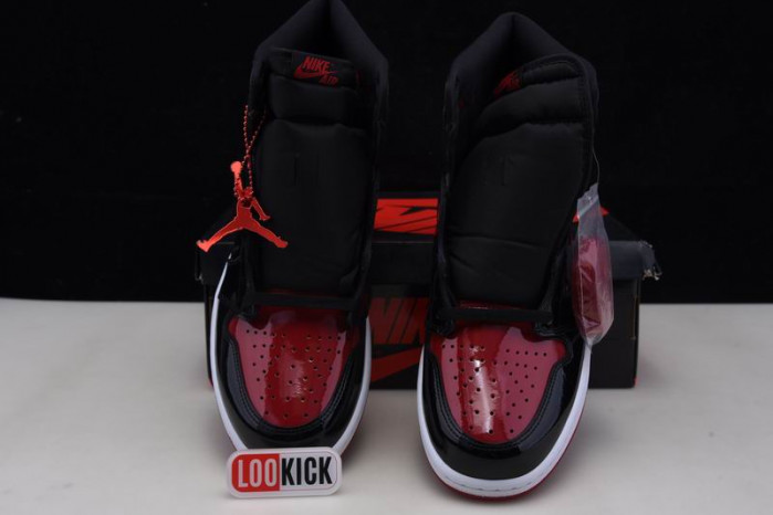 TB Air Jordan 1 High OG Bred Patent 555088-063