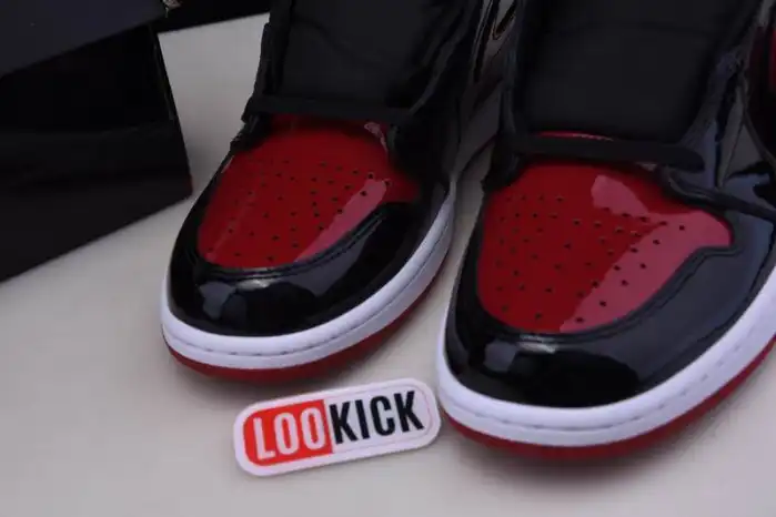 Kick Theory Air Jordan 1 High OG Bred Patent 555088-063