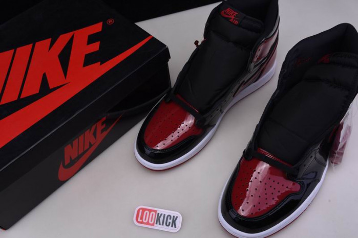 TB Air Jordan 1 High OG Bred Patent 555088-063