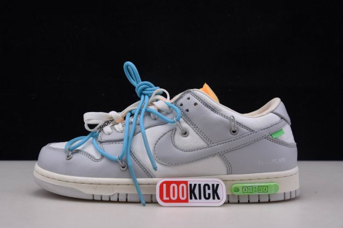 TB OFF-WHITE X NIKE SB DUNK LOW OW WHITE GREY BLUE DM1602-115