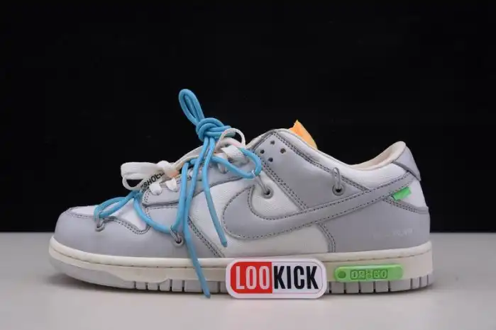 LY OFF-WHITE X NIKE SB DUNK LOW OW WHITE GREY BLUE DM1602-115