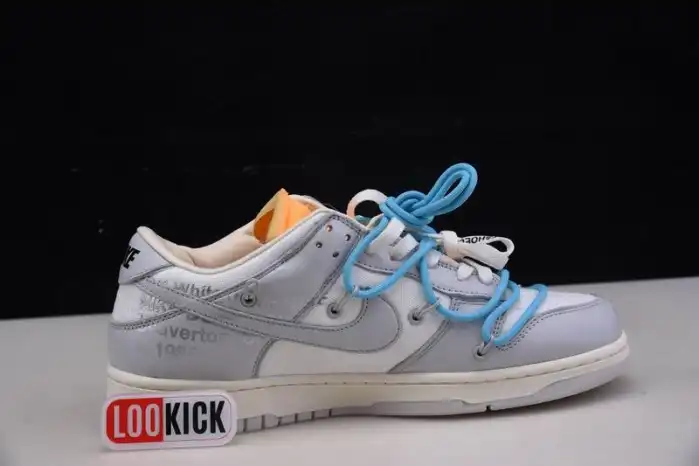 Rep LY OFF-WHITE X NIKE SB DUNK LOW OW WHITE GREY BLUE DM1602-115