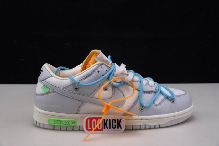 TB OFF-WHITE X NIKE SB DUNK LOW OW WHITE GREY BLUE DM1602-115