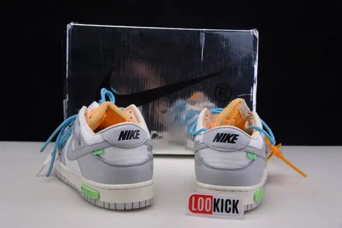 Rep LY OFF-WHITE X NIKE SB DUNK LOW OW WHITE GREY BLUE DM1602-115