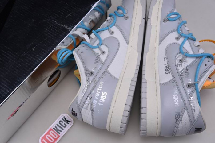 TB OFF-WHITE X NIKE SB DUNK LOW OW WHITE GREY BLUE DM1602-115