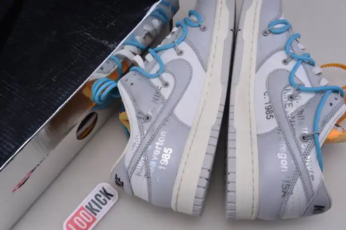 Rep LY OFF-WHITE X NIKE SB DUNK LOW OW WHITE GREY BLUE DM1602-115