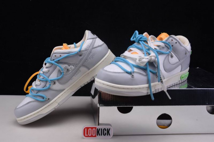 TB OFF-WHITE X NIKE SB DUNK LOW OW WHITE GREY BLUE DM1602-115