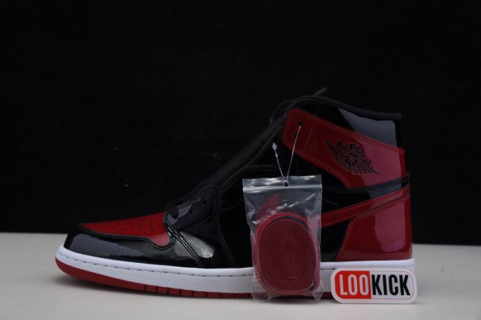 TB Air Jordan 1 High OG Bred Patent 555088-063