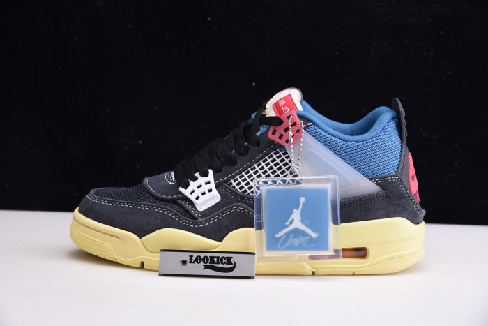 KICKWHO AIR JORDAN 4 RETRO UNION OFF NOIR DC9533-001