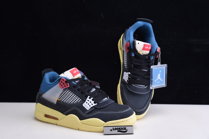 KICKWHO AIR JORDAN 4 RETRO UNION OFF NOIR DC9533-001