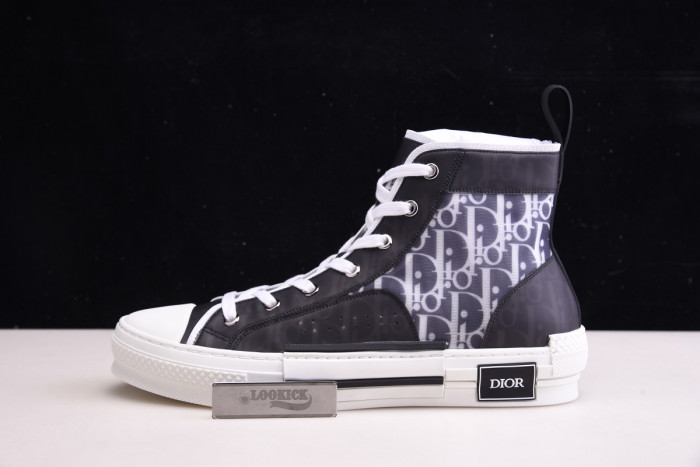 TB DR B23 High Top Oblique Sneaker Black & White