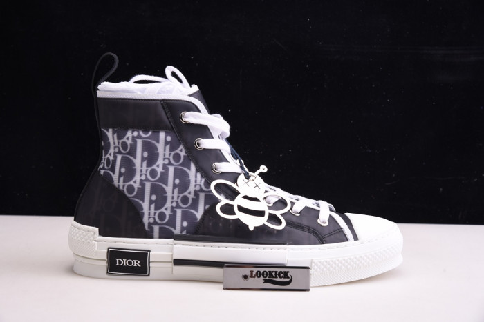 TB DR B23 High Top Oblique Sneaker Black & White