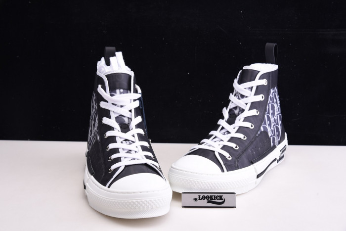 TB DR B23 High Top Oblique Sneaker Black & White