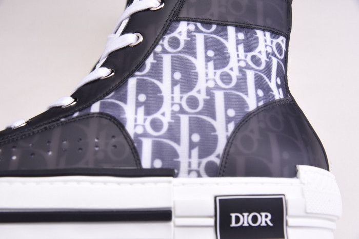 TB DR B23 High Top Oblique Sneaker Black & White